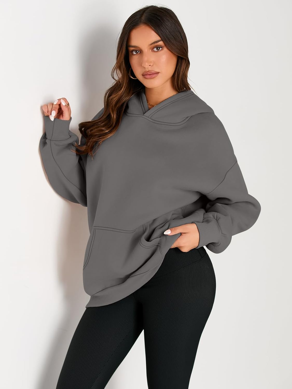 Sudaderas con capucha de gran tamaño para mujer Sudaderas de lana Suéteres Trajes de primavera Pullover - Imagen 156 de 172