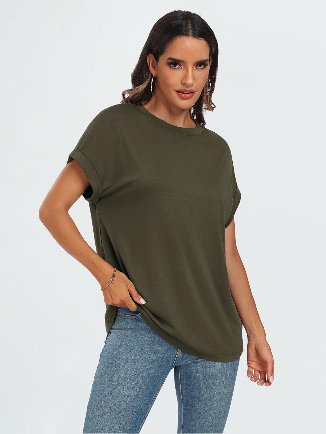 Elegante Damen-T-Shirts Sommertops Frühling Mode Business Freizeit Trainingskleidung - Bild 25 von 147