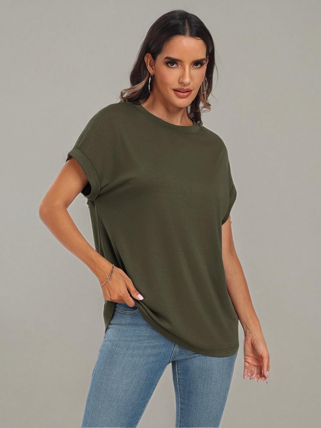 Elegante Damen-T-Shirts Sommertops Frühling Mode Business Freizeit Trainingskleidung - Bild 28 von 147
