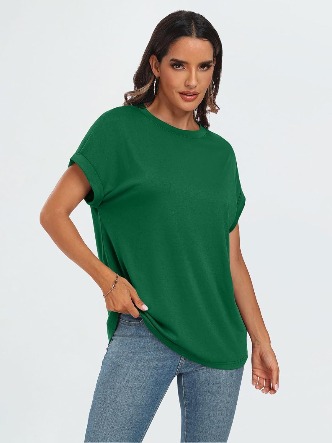 Elegante Damen-T-Shirts Sommertops Frühling Mode Business Freizeit Trainingskleidung - Bild 31 von 147