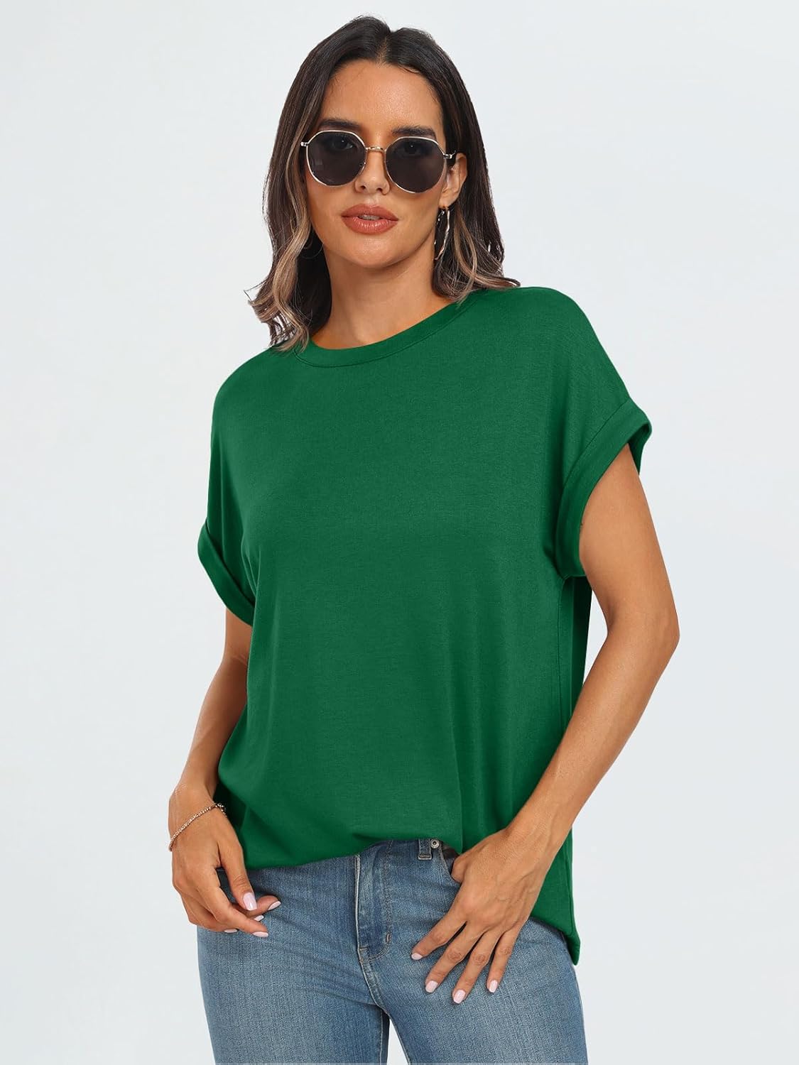 Elegante Damen-T-Shirts Sommertops Frühling Mode Business Freizeit Trainingskleidung - Bild 32 von 147