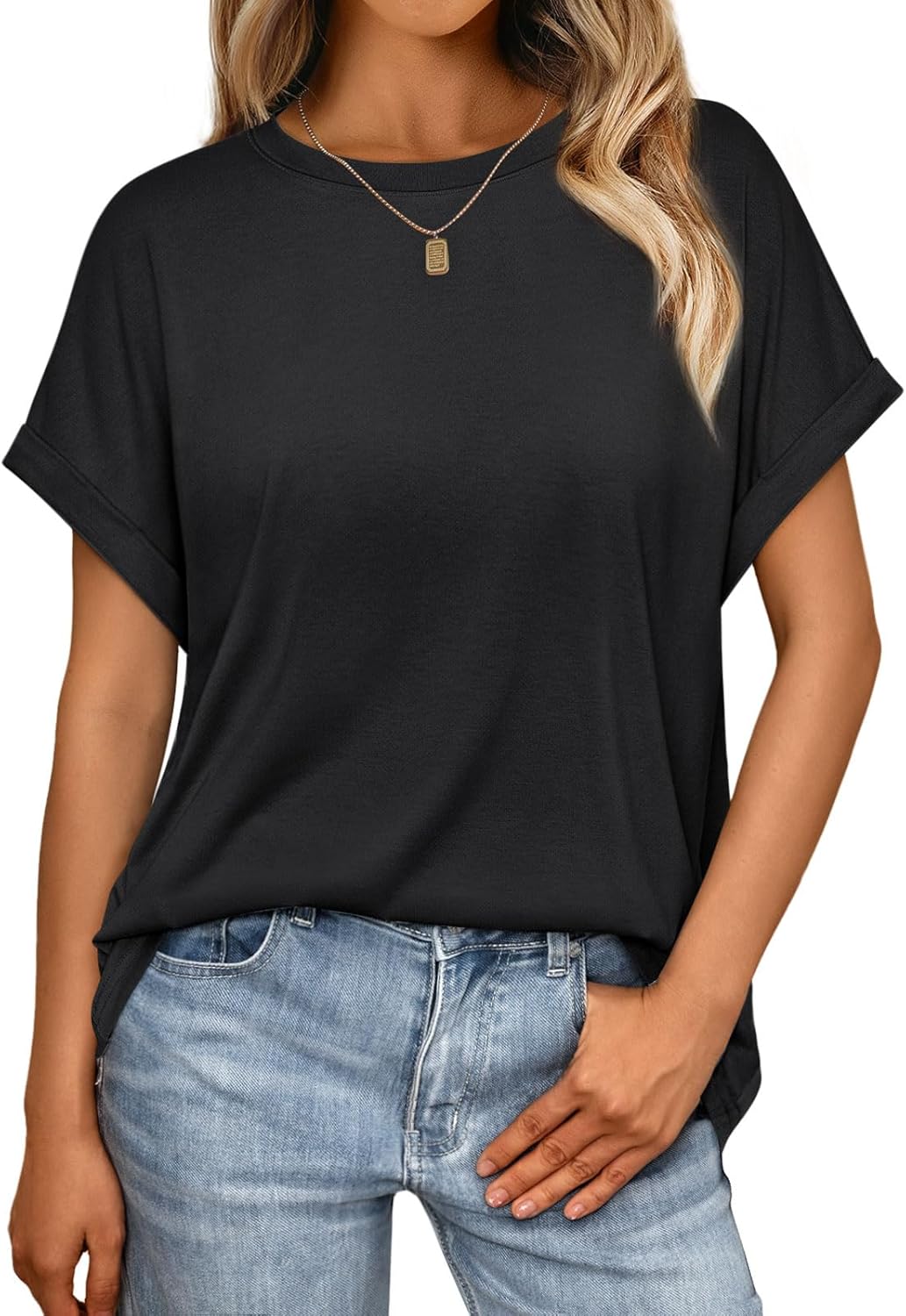 Elegante Damen-T-Shirts Sommertops Frühling Mode Business Freizeit Trainingskleidung - Bild 34 von 147