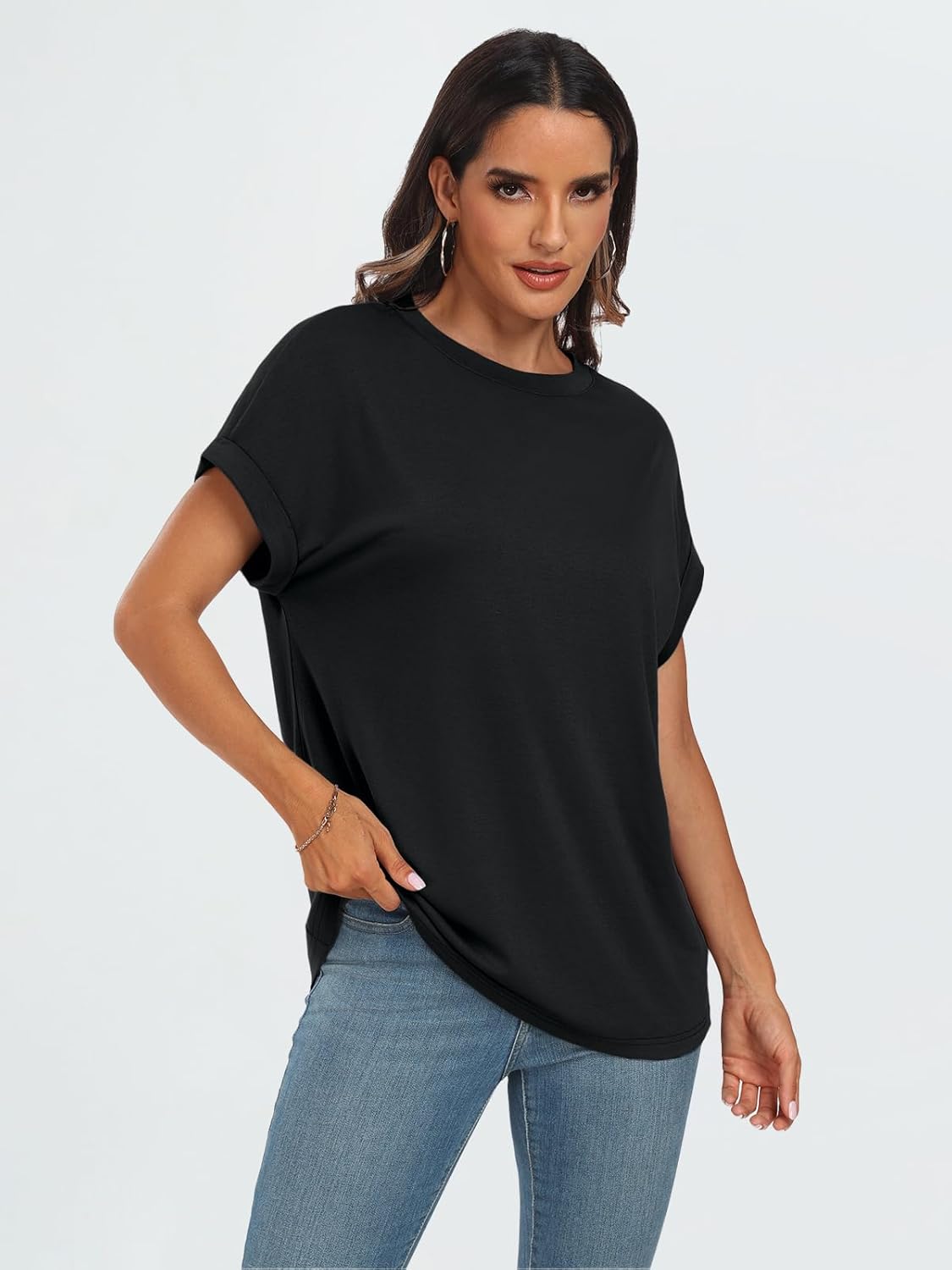 Elegante Damen-T-Shirts Sommertops Frühling Mode Business Freizeit Trainingskleidung - Bild 36 von 147