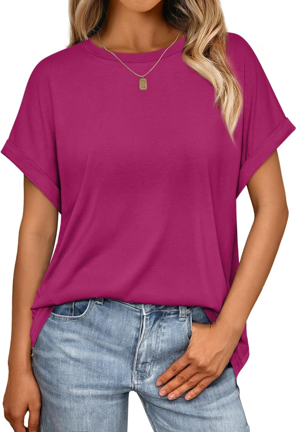 Elegante Damen-T-Shirts Sommertops Frühling Mode Business Freizeit Trainingskleidung - Bild 39 von 147