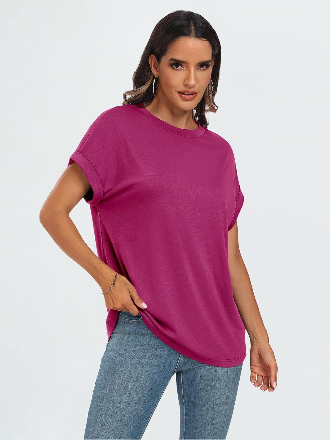 Elegante Damen-T-Shirts Sommertops Frühling Mode Business Freizeit Trainingskleidung - Bild 41 von 147