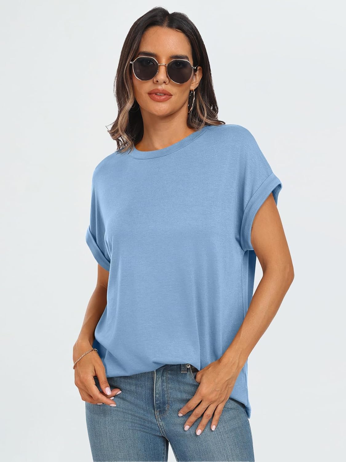 Elegante Damen-T-Shirts Sommertops Frühling Mode Business Freizeit Trainingskleidung - Bild 52 von 147