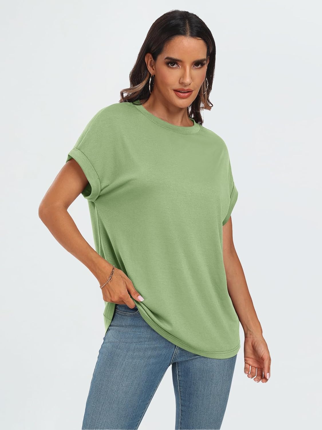 Elegante Damen-T-Shirts Sommertops Frühling Mode Business Freizeit Trainingskleidung - Bild 56 von 147