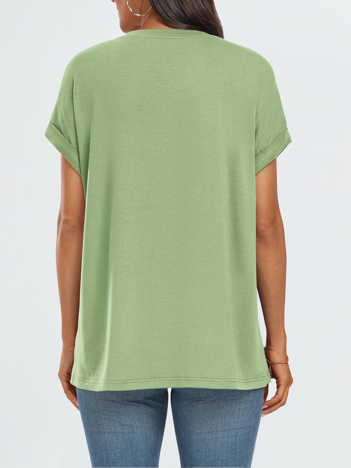 Elegante Damen-T-Shirts Sommertops Frühling Mode Business Freizeit Trainingskleidung - Bild 58 von 147
