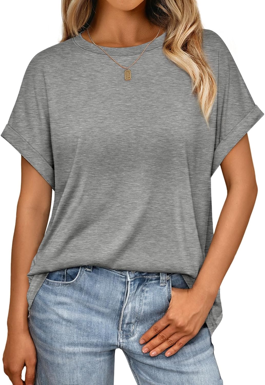 Elegante Damen-T-Shirts Sommertops Frühling Mode Business Freizeit Trainingskleidung - Bild 59 von 147