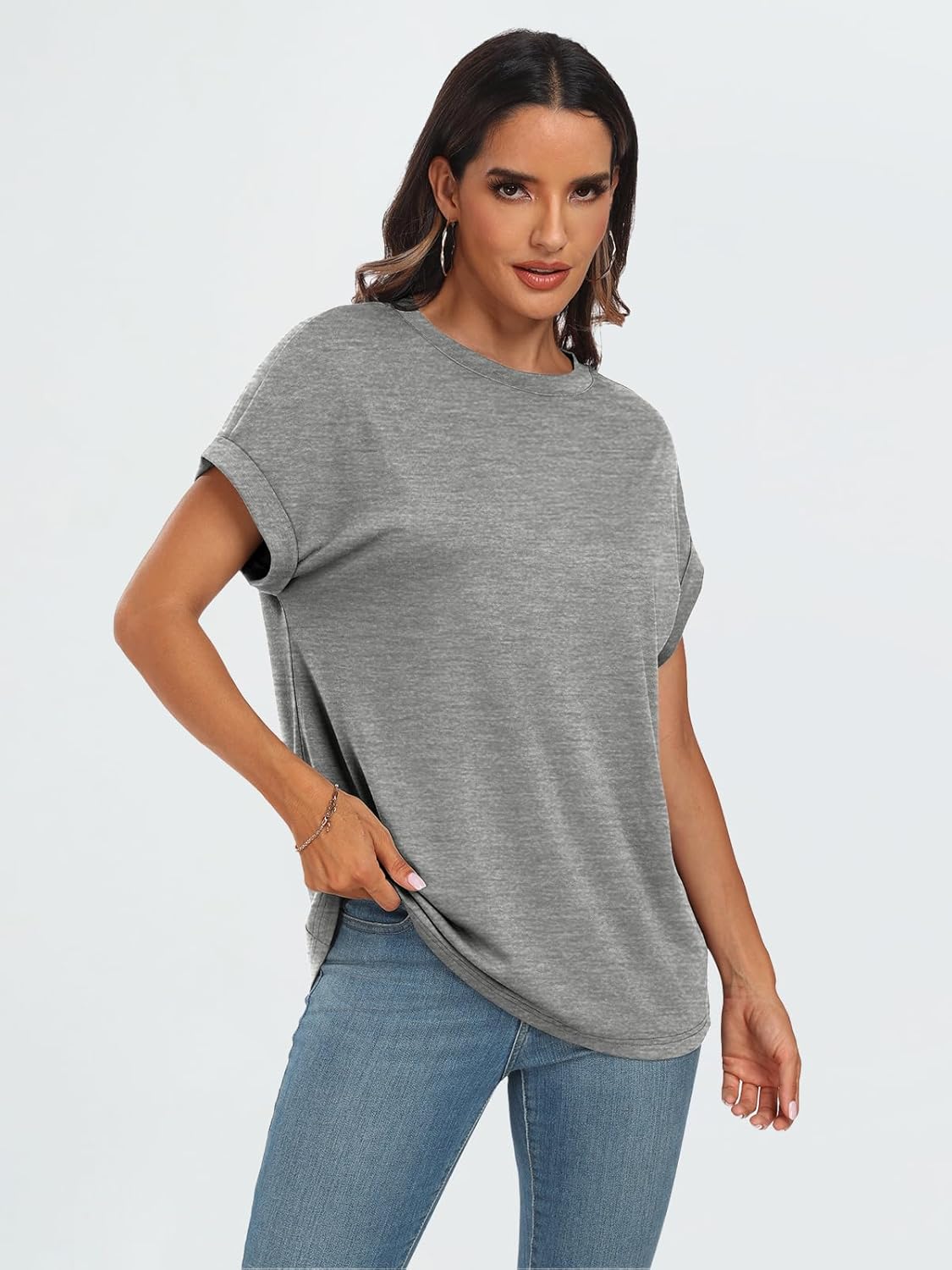 Elegante Damen-T-Shirts Sommertops Frühling Mode Business Freizeit Trainingskleidung - Bild 61 von 147