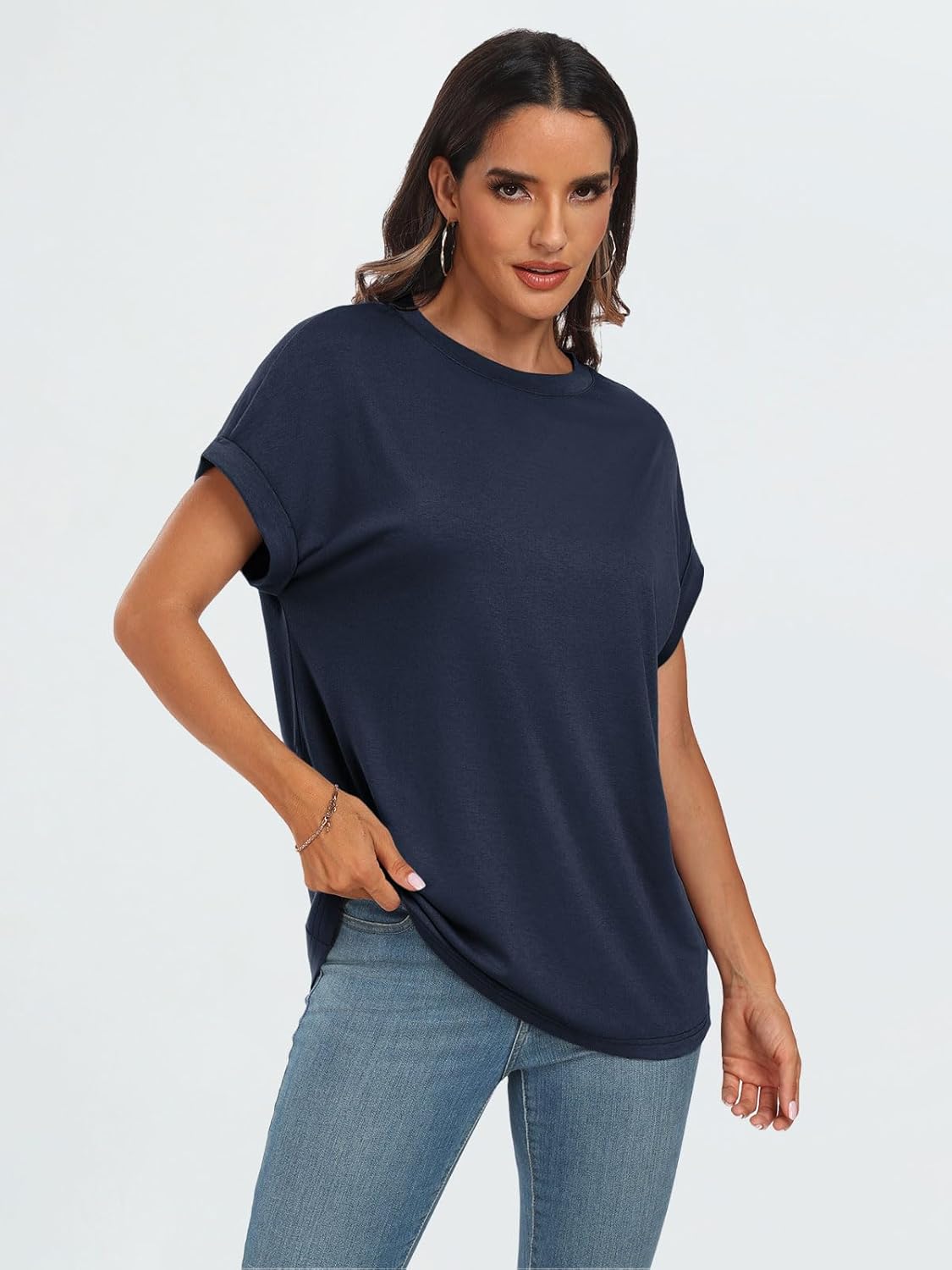 Elegante Damen-T-Shirts Sommertops Frühling Mode Business Freizeit Trainingskleidung - Bild 67 von 147
