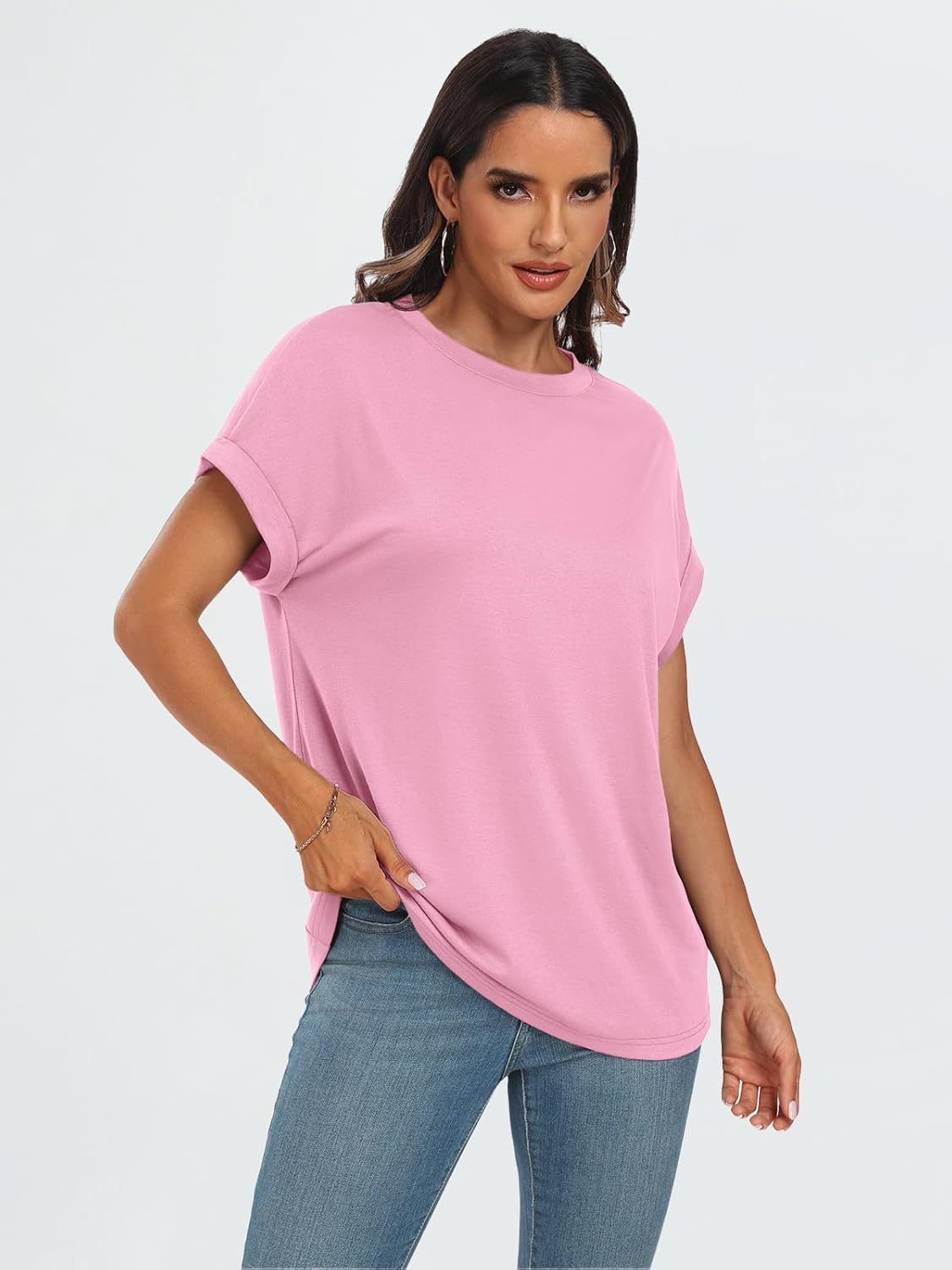 Elegante Damen-T-Shirts Sommertops Frühling Mode Business Freizeit Trainingskleidung - Bild 72 von 147