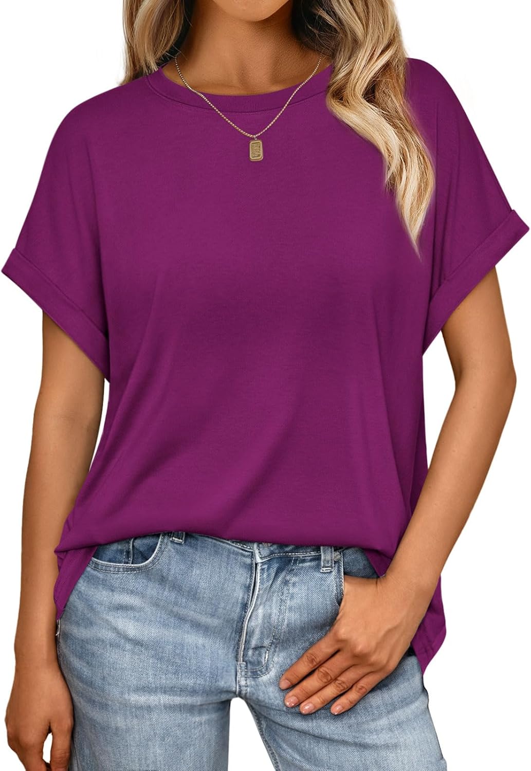 Elegante Damen-T-Shirts Sommertops Frühling Mode Business Freizeit Trainingskleidung - Bild 76 von 147