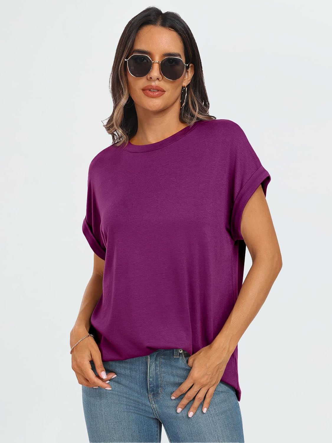 Elegante Damen-T-Shirts Sommertops Frühling Mode Business Freizeit Trainingskleidung - Bild 79 von 147