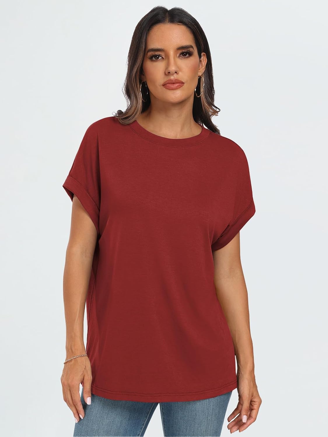 Elegante Damen-T-Shirts Sommertops Frühling Mode Business Freizeit Trainingskleidung - Bild 82 von 147
