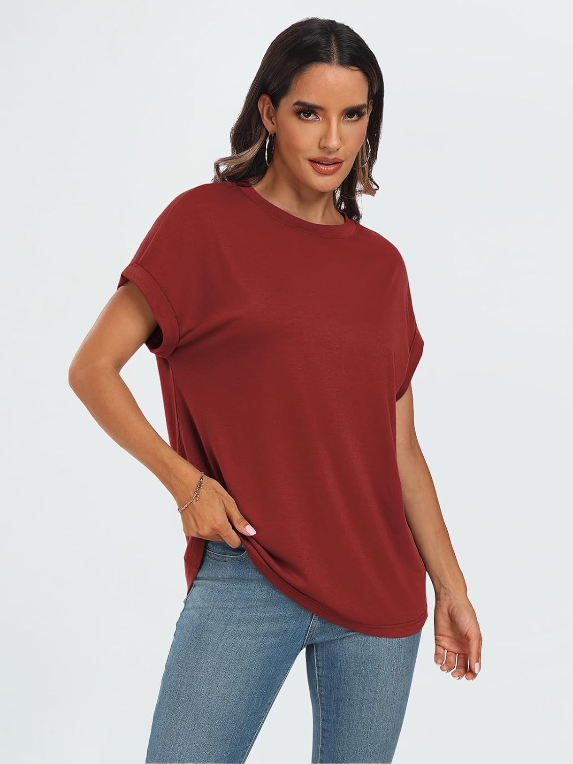 Elegante Damen-T-Shirts Sommertops Frühling Mode Business Freizeit Trainingskleidung - Bild 83 von 147