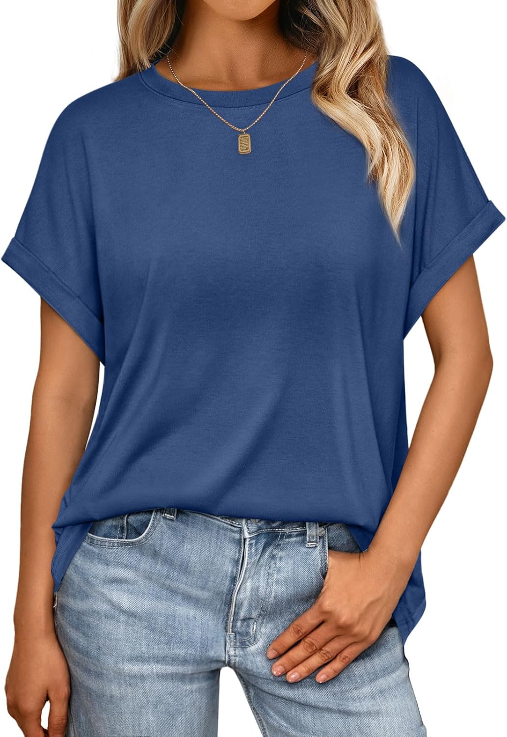 Elegante Damen-T-Shirts Sommertops Frühling Mode Business Freizeit Trainingskleidung - Bild 91 von 147