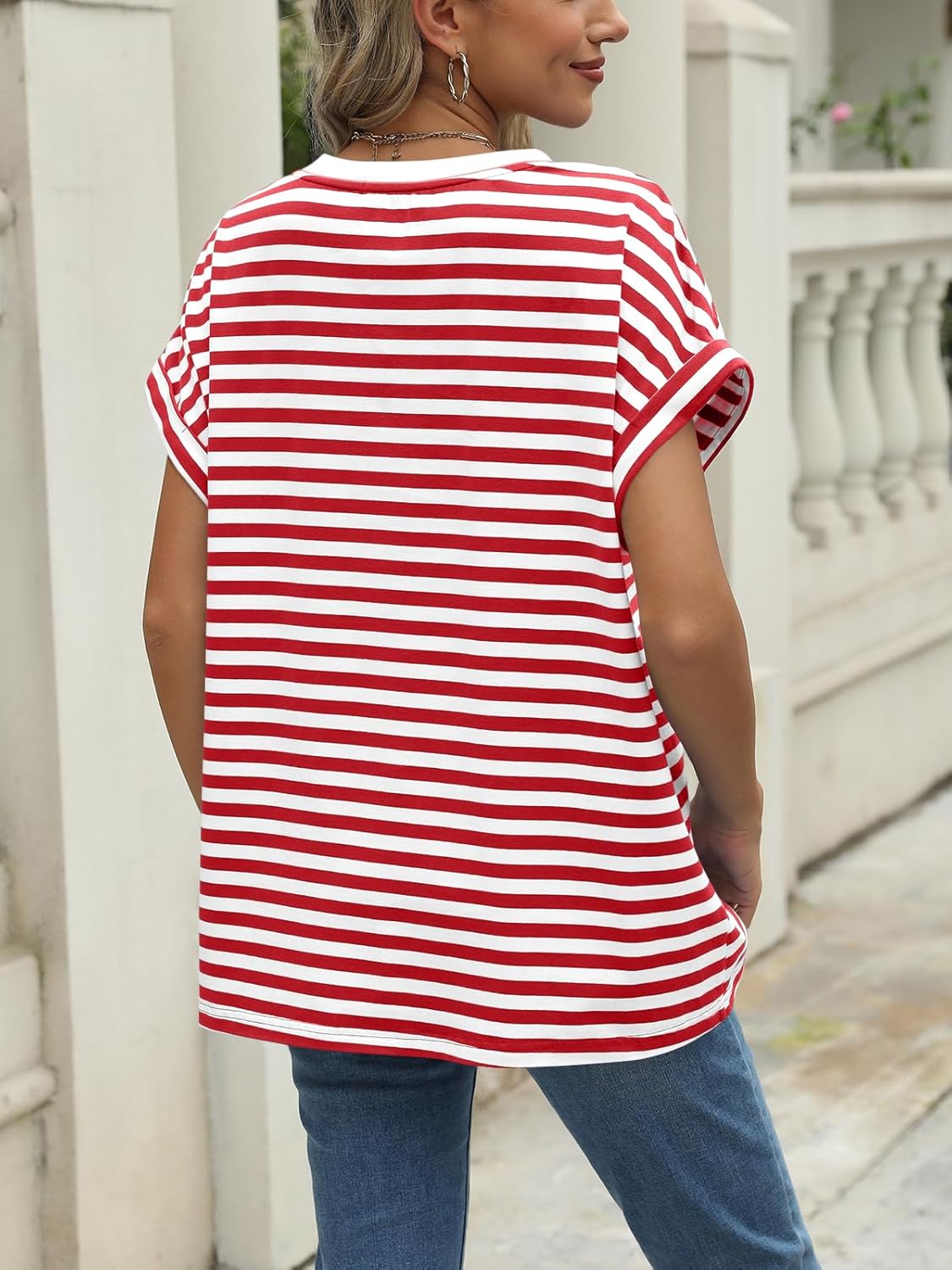 Elegante Damen-T-Shirts Sommertops Frühling Mode Business Freizeit Trainingskleidung - Bild 101 von 147