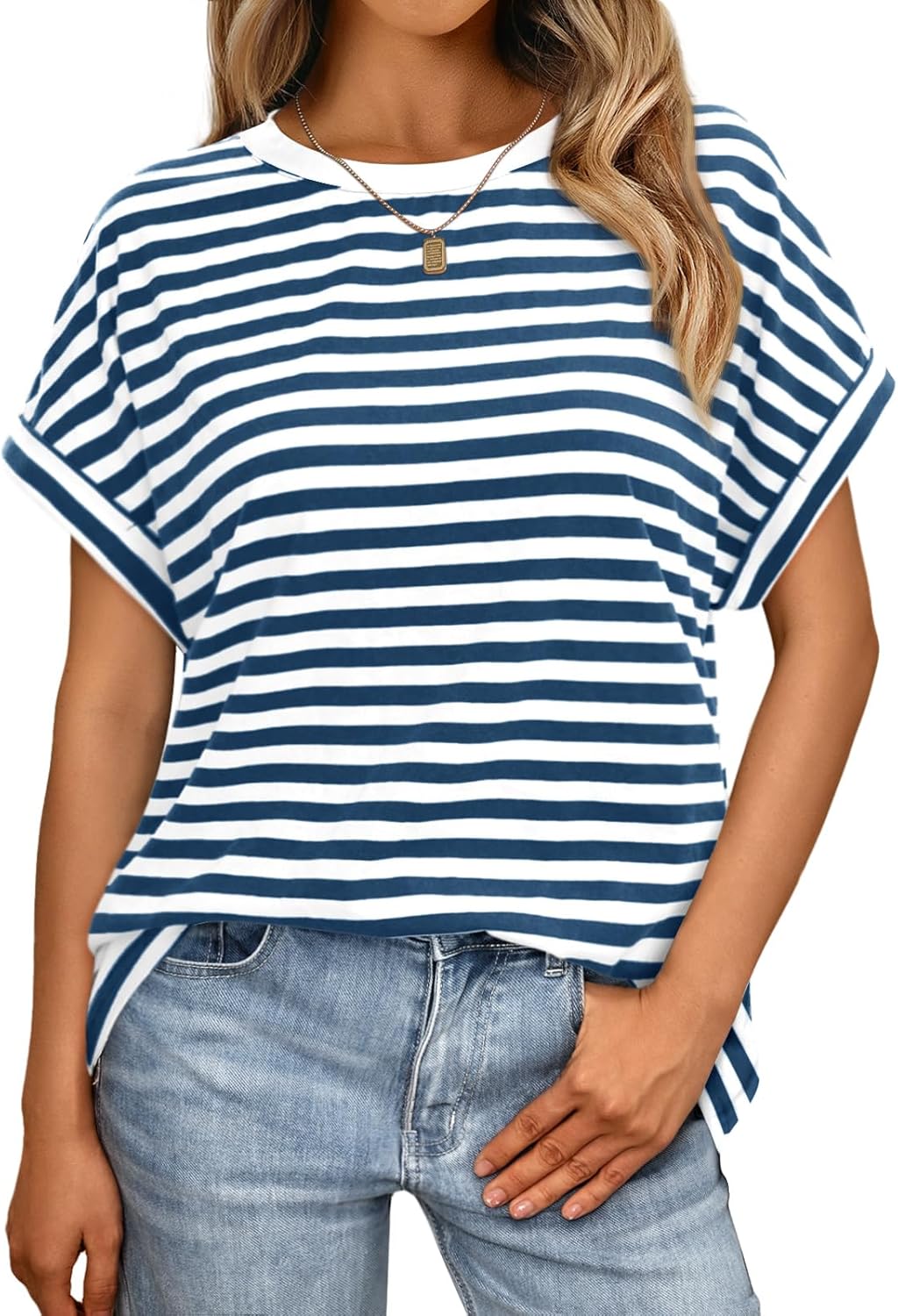 Elegante Damen-T-Shirts Sommertops Frühling Mode Business Freizeit Trainingskleidung - Bild 102 von 147