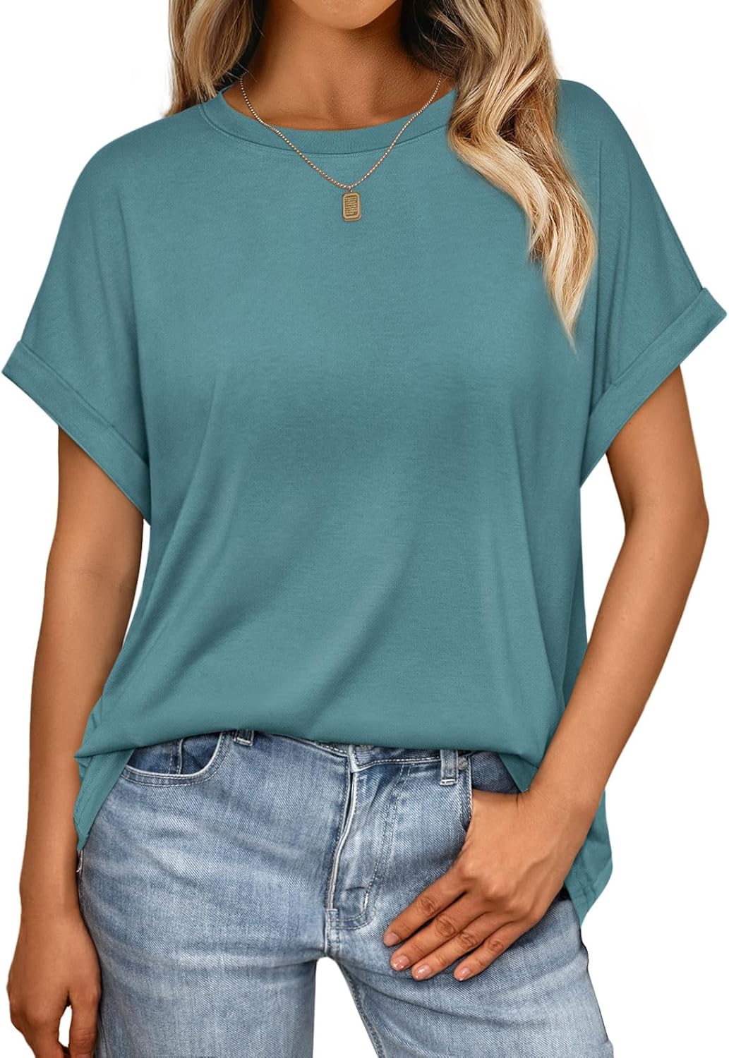 Elegante Damen-T-Shirts Sommertops Frühling Mode Business Freizeit Trainingskleidung - Bild 128 von 147