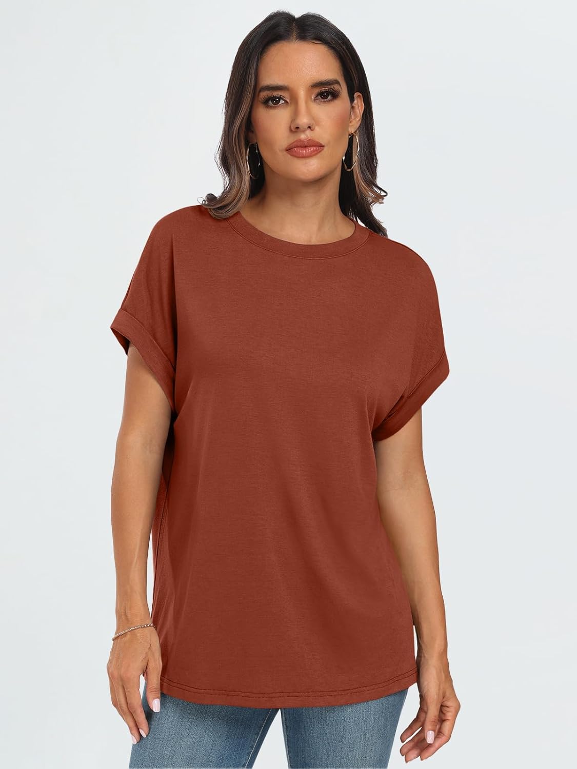 Elegante Damen-T-Shirts Sommertops Frühling Mode Business Freizeit Trainingskleidung - Bild 134 von 147
