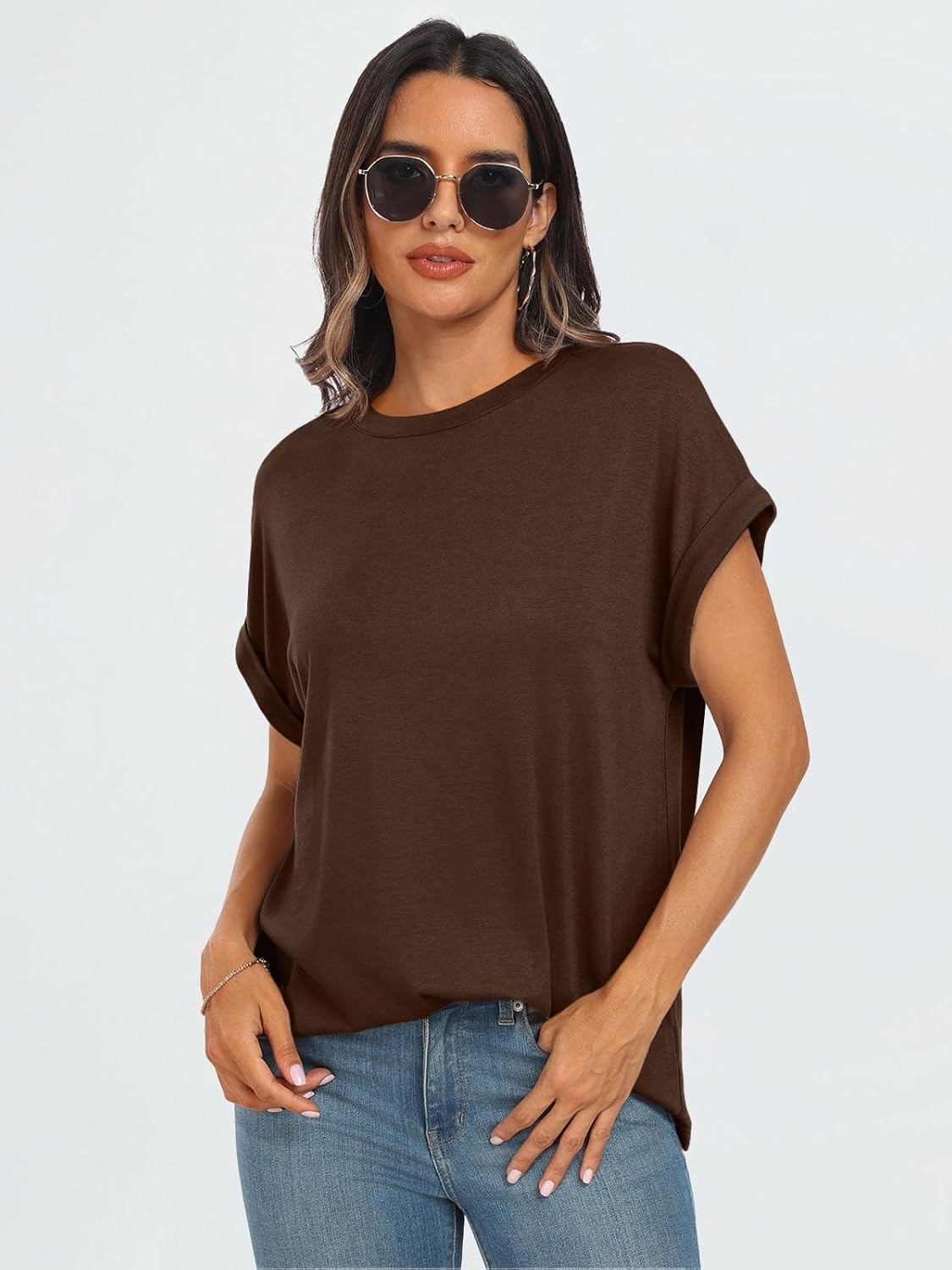 Elegante Damen-T-Shirts Sommertops Frühling Mode Business Freizeit Trainingskleidung - Bild 141 von 147