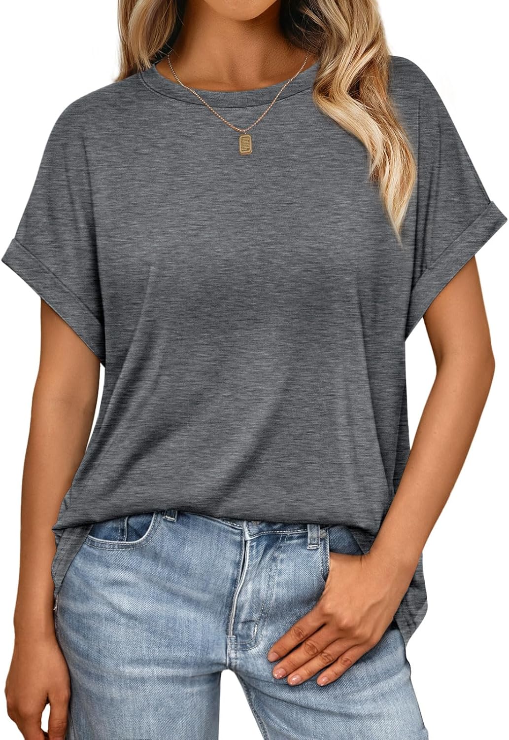 Elegante Damen-T-Shirts Sommertops Frühling Mode Business Freizeit Trainingskleidung - Bild 143 von 147