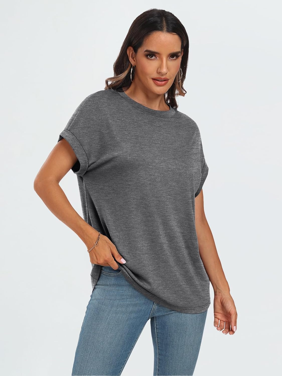 Elegante Damen-T-Shirts Sommertops Frühling Mode Business Freizeit Trainingskleidung - Bild 145 von 147