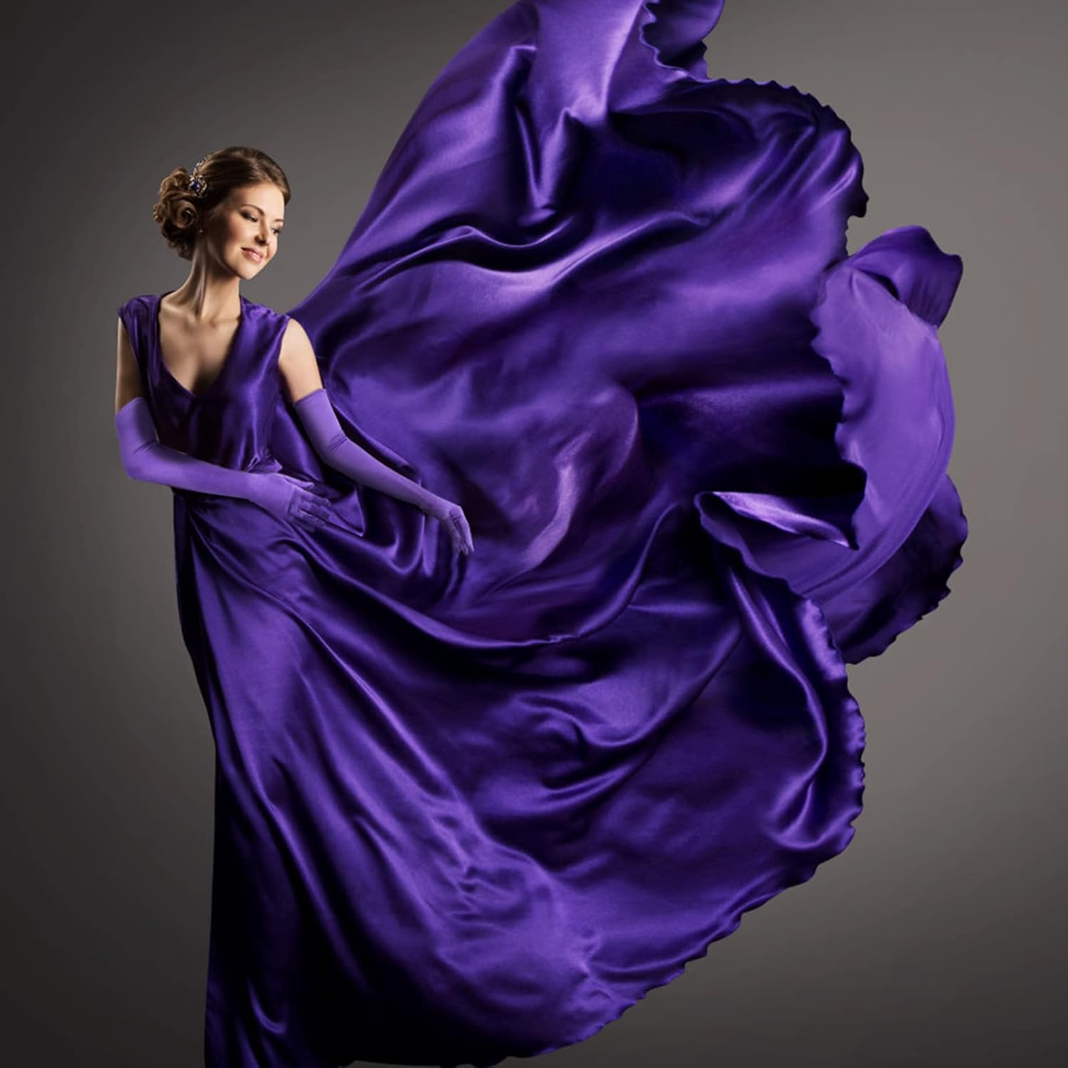 Lange Opernhandschuhe für Damen Satin Handschuhe Kostüme Braut Abendkleid - Bild 25 von 141