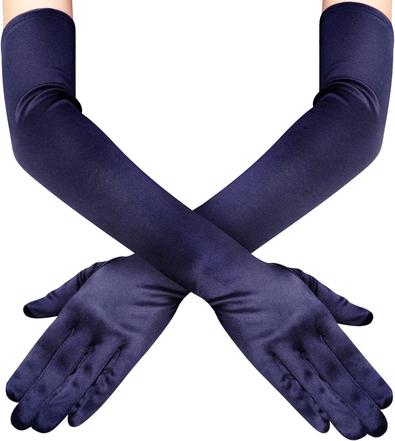 Lange Opernhandschuhe für Damen Satin Handschuhe Kostüme Braut Abendkleid - Bild 26 von 141
