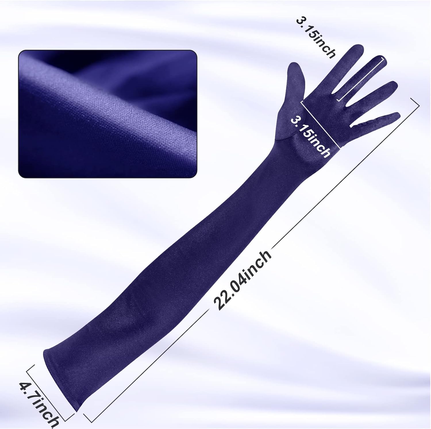 Lange Opernhandschuhe für Damen Satin Handschuhe Kostüme Braut Abendkleid - Bild 28 von 141