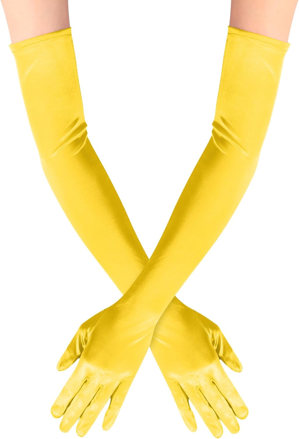 Lange Opernhandschuhe für Damen Satin Handschuhe Kostüme Braut Abendkleid - Bild 33 von 141