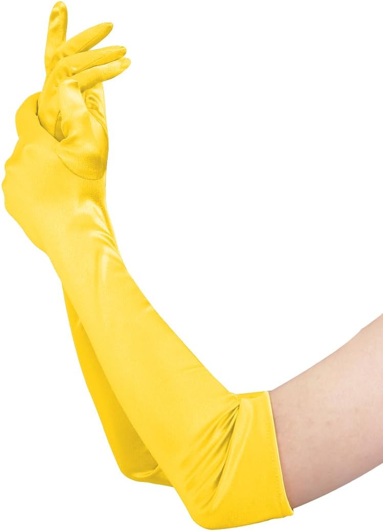 Lange Opernhandschuhe für Damen Satin Handschuhe Kostüme Braut Abendkleid - Bild 34 von 141
