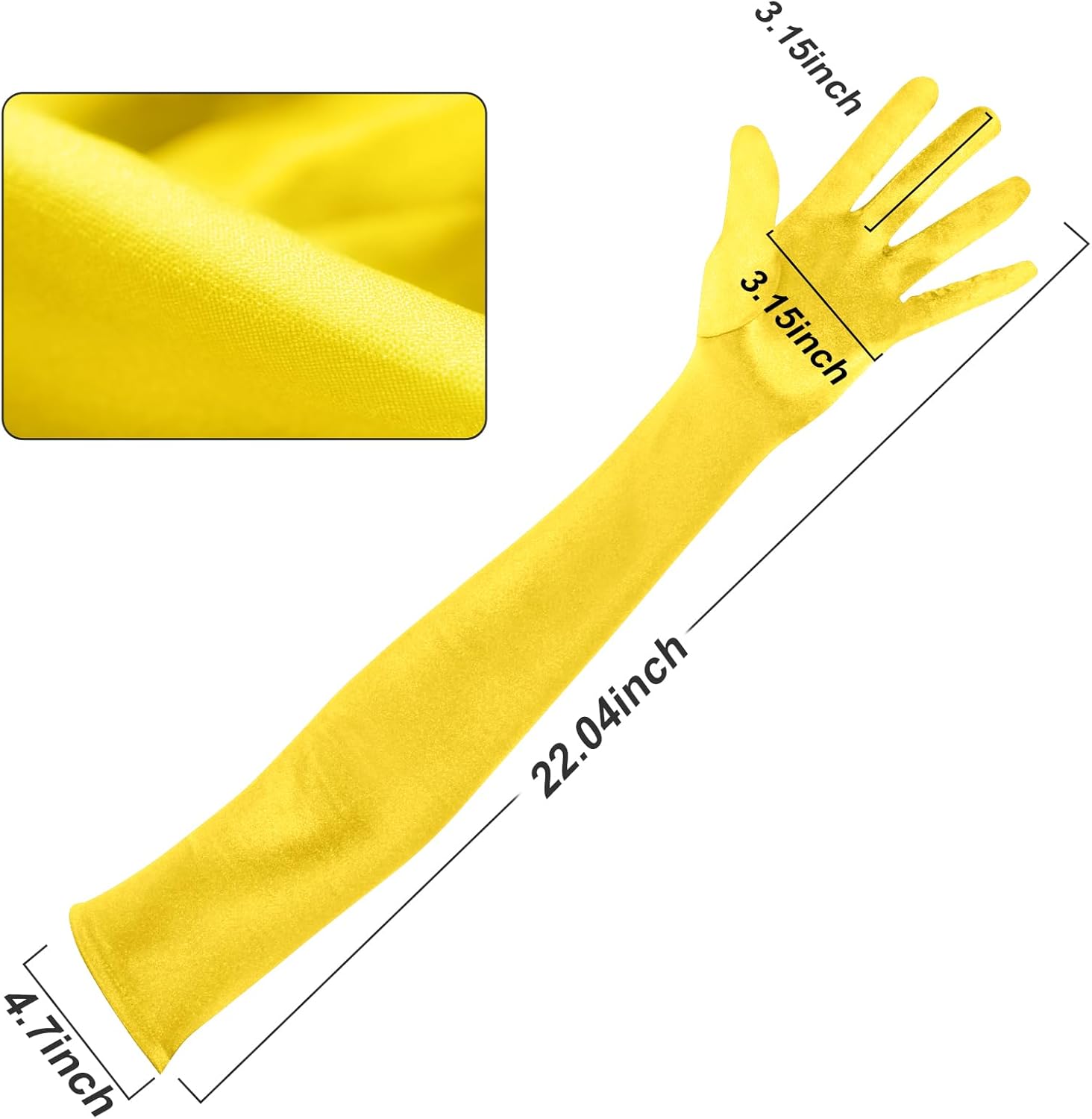 Lange Opernhandschuhe für Damen Satin Handschuhe Kostüme Braut Abendkleid - Bild 36 von 141