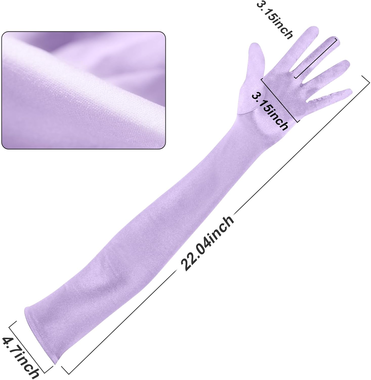 Lange Opernhandschuhe für Damen Satin Handschuhe Kostüme Braut Abendkleid - Bild 40 von 141