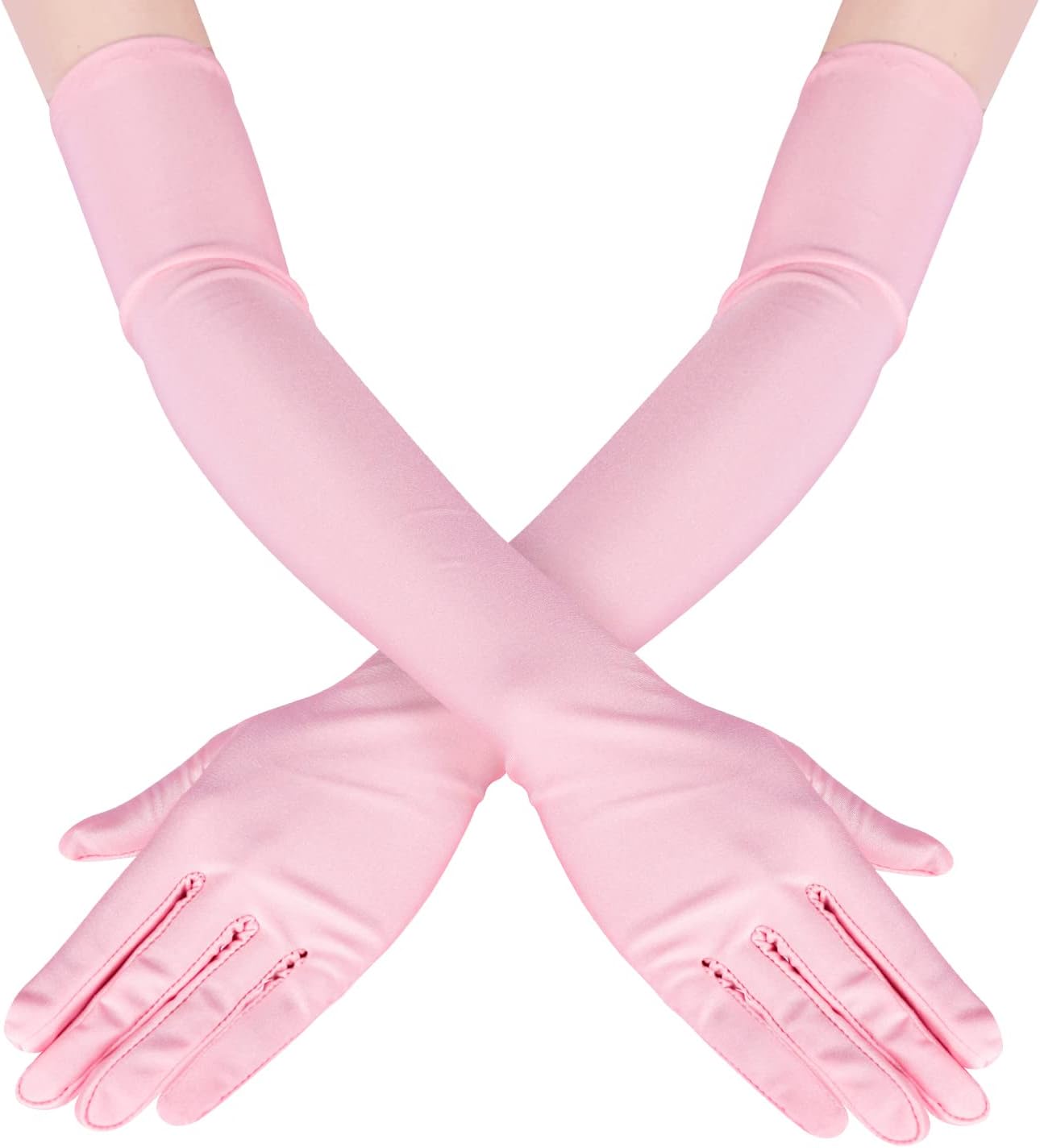 Lange Opernhandschuhe für Damen Satin Handschuhe Kostüme Braut Abendkleid - Bild 41 von 141