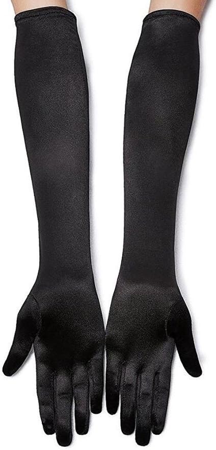 Lange Opernhandschuhe für Damen Satin Handschuhe Kostüme Braut Abendkleid - Bild 49 von 141