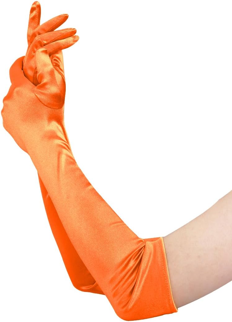 Lange Opernhandschuhe für Damen Satin Handschuhe Kostüme Braut Abendkleid - Bild 56 von 141