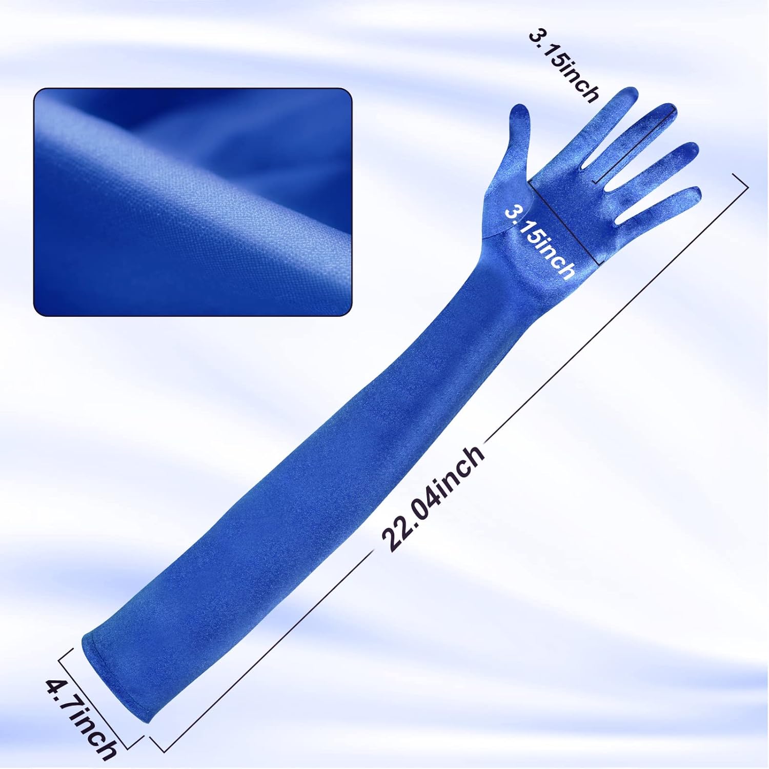 Lange Opernhandschuhe für Damen Satin Handschuhe Kostüme Braut Abendkleid - Bild 61 von 141