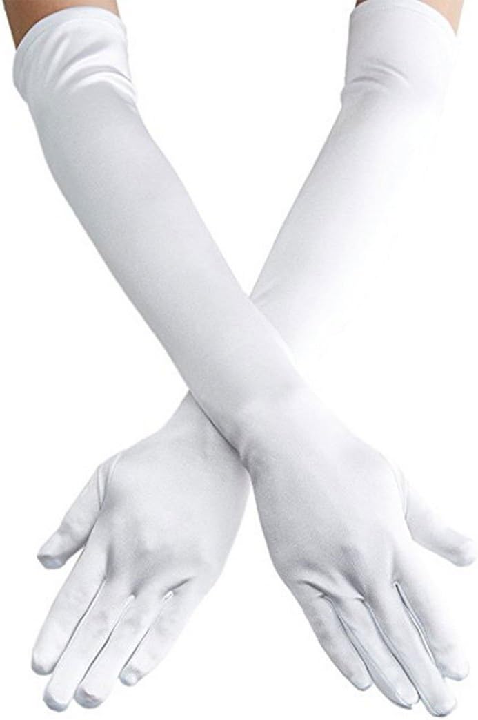 Lange Opernhandschuhe für Damen Satin Handschuhe Kostüme Braut Abendkleid - Bild 66 von 141