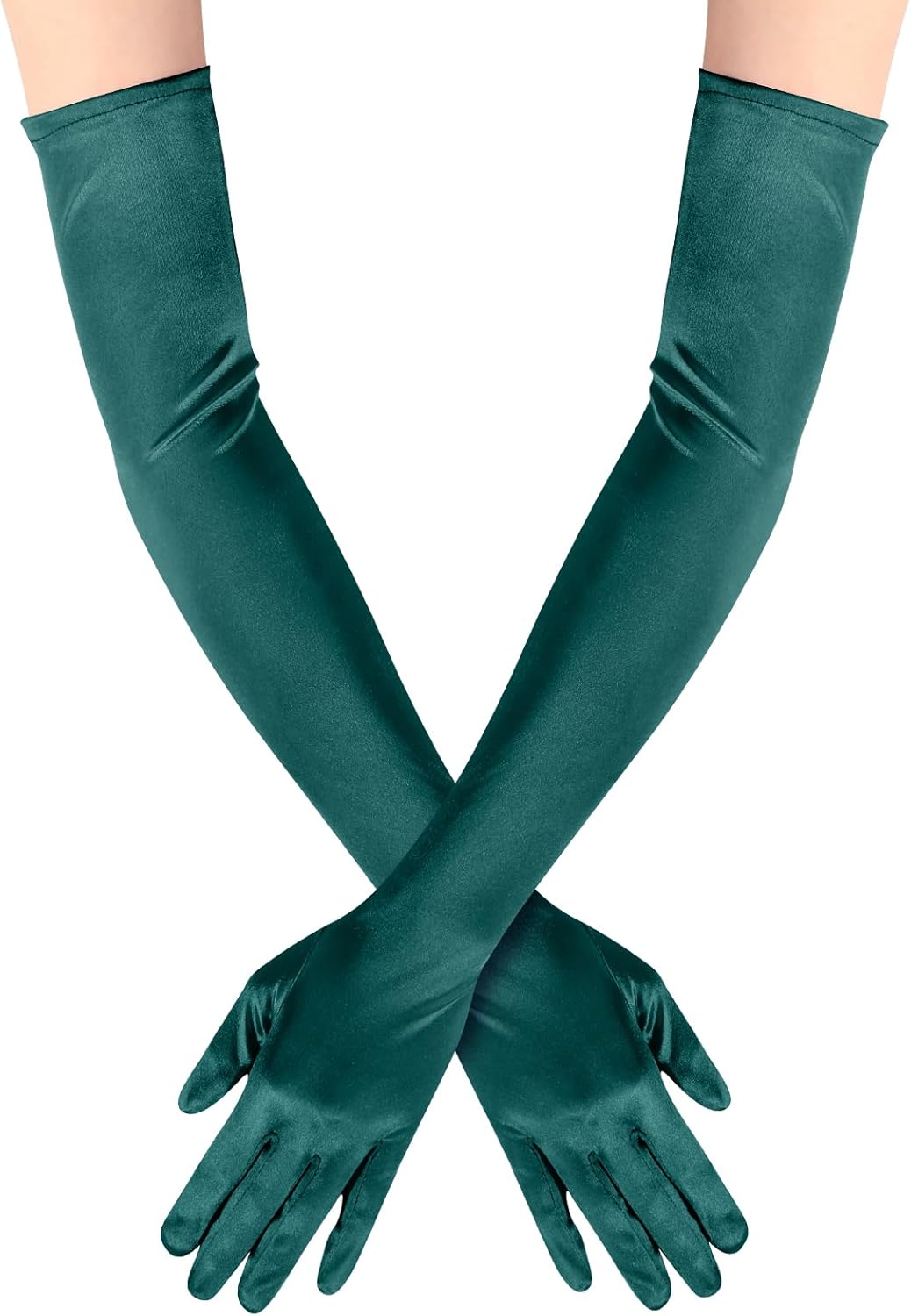Lange Opernhandschuhe für Damen Satin Handschuhe Kostüme Braut Abendkleid - Bild 73 von 141