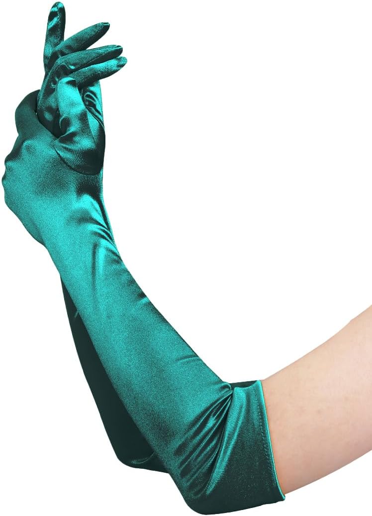 Lange Opernhandschuhe für Damen Satin Handschuhe Kostüme Braut Abendkleid - Bild 74 von 141