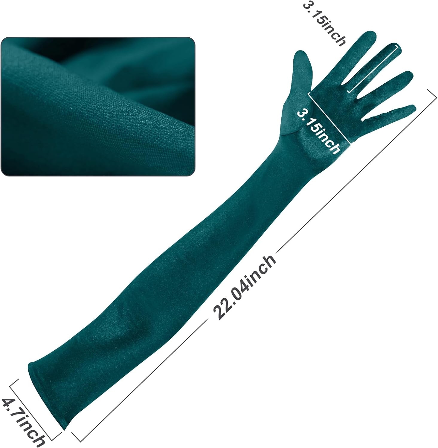 Lange Opernhandschuhe für Damen Satin Handschuhe Kostüme Braut Abendkleid - Bild 76 von 141