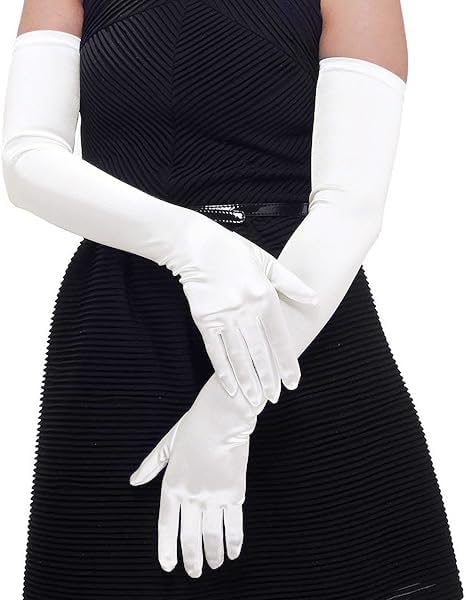 Lange Opernhandschuhe für Damen Satin Handschuhe Kostüme Braut Abendkleid - Bild 83 von 141