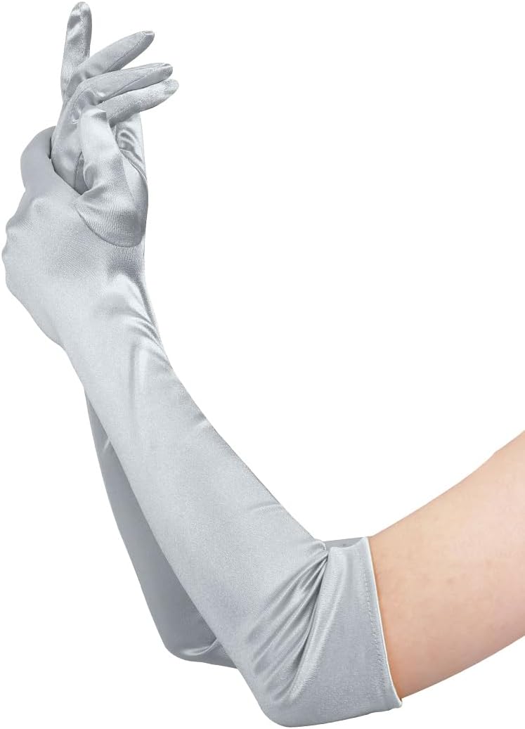 Lange Opernhandschuhe für Damen Satin Handschuhe Kostüme Braut Abendkleid - Bild 85 von 141