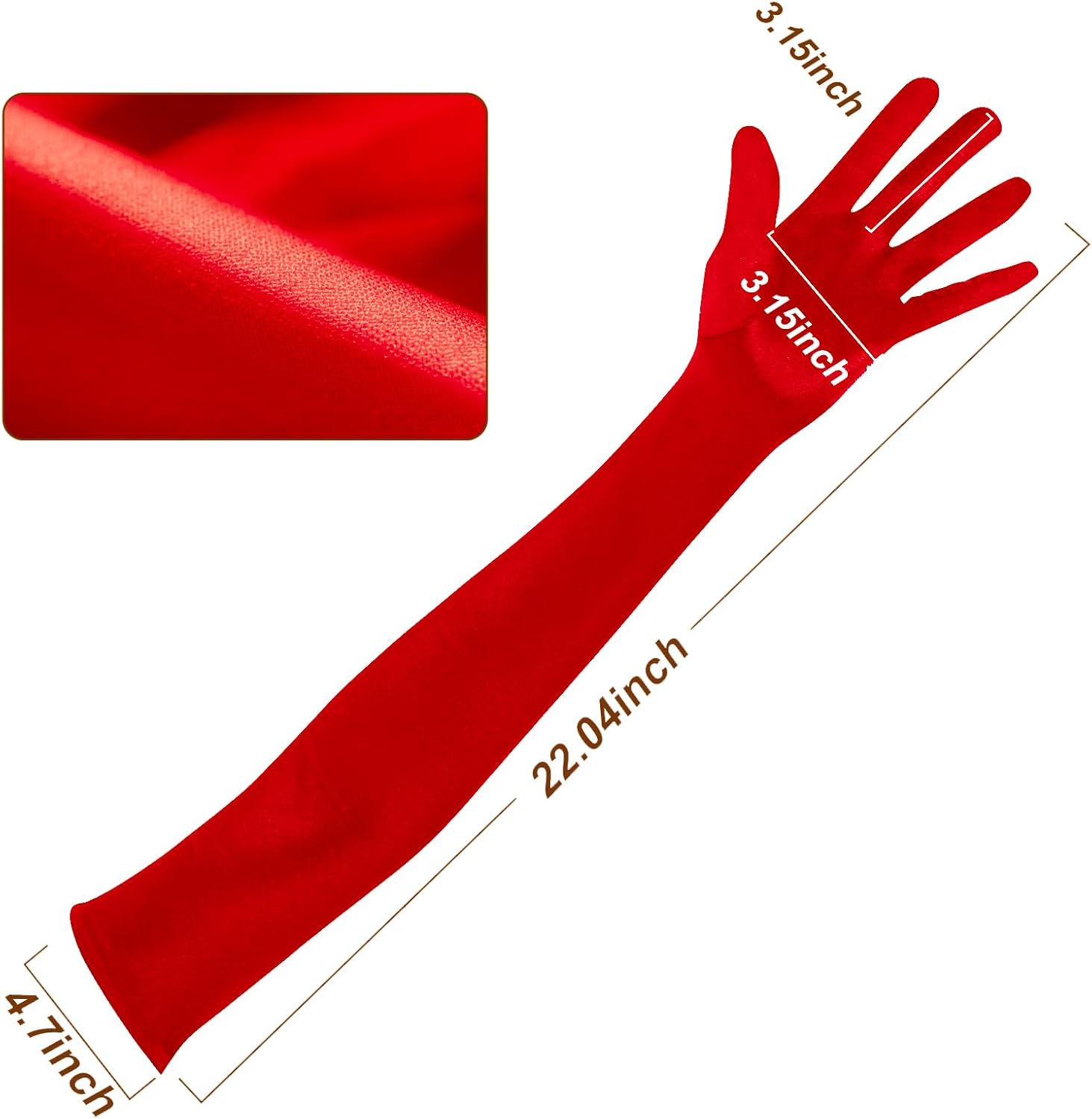 Lange Opernhandschuhe für Damen Satin Handschuhe Kostüme Braut Abendkleid - Bild 90 von 141