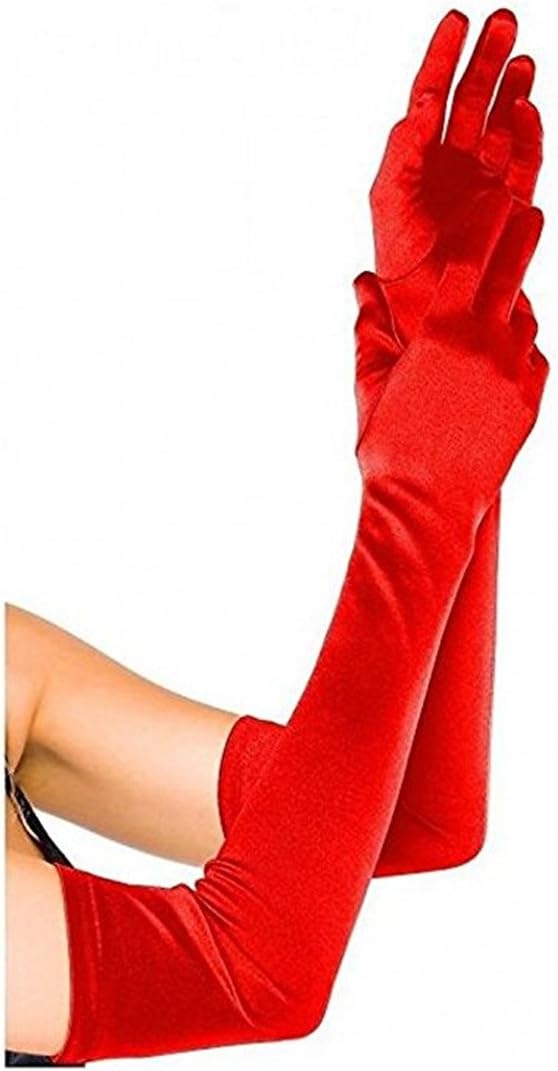 Lange Opernhandschuhe für Damen Satin Handschuhe Kostüme Braut Abendkleid - Bild 91 von 141
