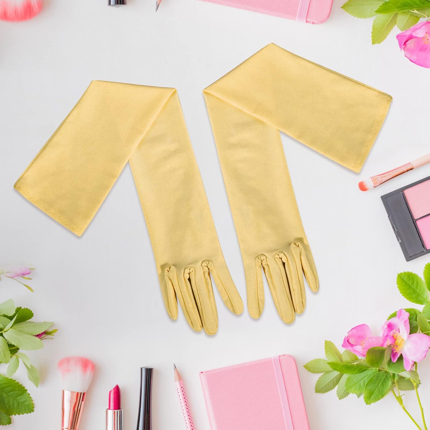 Lange Opernhandschuhe für Damen Satin Handschuhe Kostüme Braut Abendkleid - Bild 102 von 141