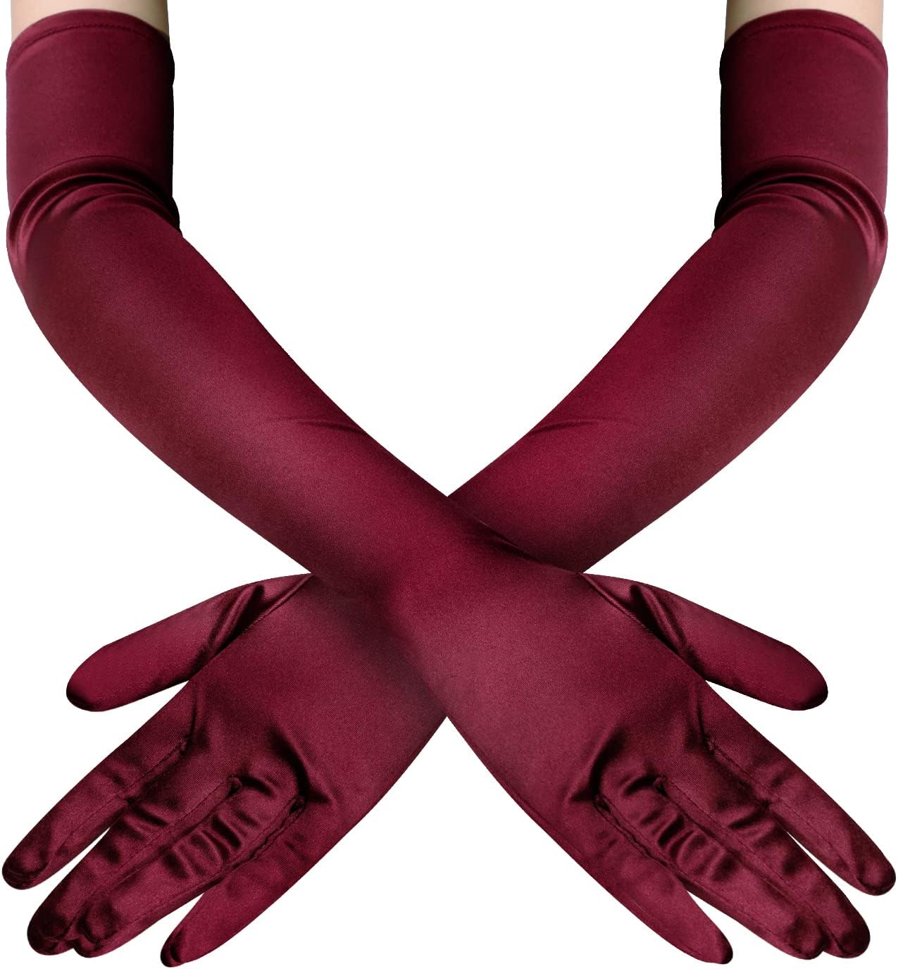 Lange Opernhandschuhe für Damen Satin Handschuhe Kostüme Braut Abendkleid - Bild 103 von 141