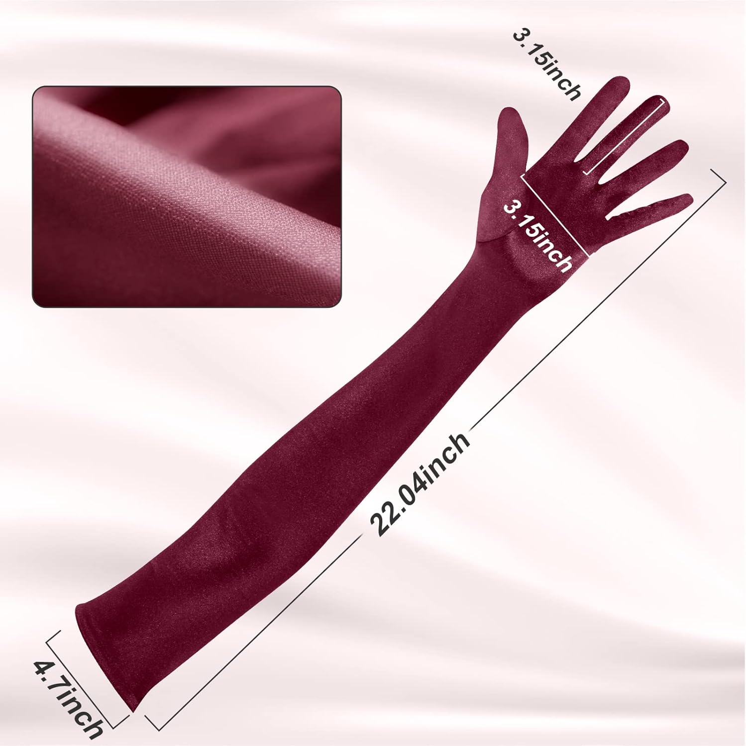 Lange Opernhandschuhe für Damen Satin Handschuhe Kostüme Braut Abendkleid - Bild 105 von 141